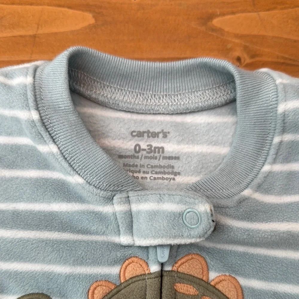 Carters Striped‎ Dinosaur infant sleep sack 0-3 months
